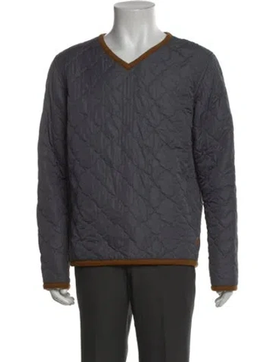 Pre-owned Opening Ceremony Wool V-neck Pullover In Gray