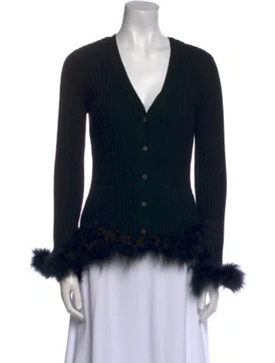 Pre-owned Opening Ceremony Wool V-neck Sweater In Black