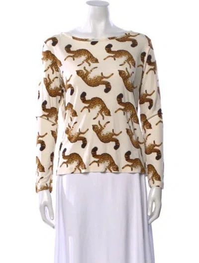 Pre-owned Opening Ceremony X Deyrolle Silk Top In White