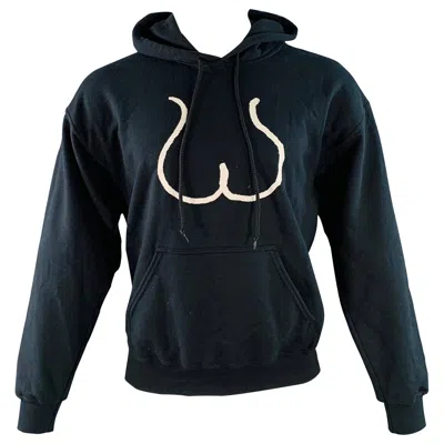 Pre-owned Opening Ceremony X Yoko Ono Size M Black White Print Cotton Blend Hooded Sweatshirt