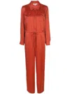 Opening Ceremony Zip-front Long-sleeve Jumpsuit In Orange