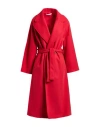 Operà Woman Coat Red Size 12 Polyester, Wool In Red