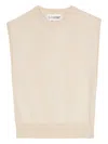 Operasport Camille Sleeveless Knitted Vest In Neutral
