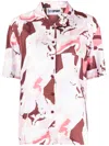 Operasport Graphic-print Silk Shirt In Purple