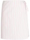 Operasport Striped Recycled-cotton Skirt In White