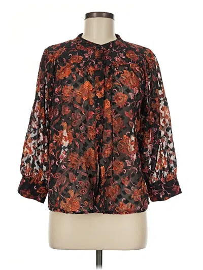 Pre-owned Ophelia Roe 3/4 Sleeve Blouse In Orange