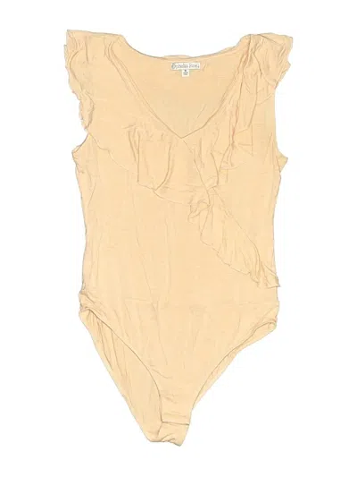 Pre-owned Ophelia Roe Bodysuit In Tan