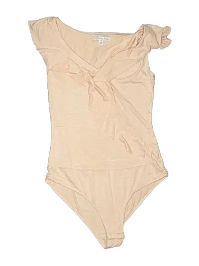 Pre-owned Ophelia Roe Bodysuit In Tan
