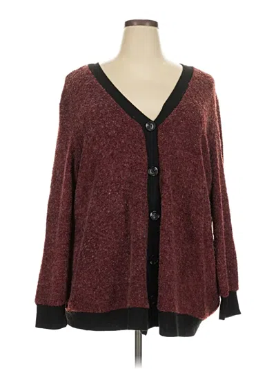 Pre-owned Ophelia Roe Cardigan Sweater In Burgundy