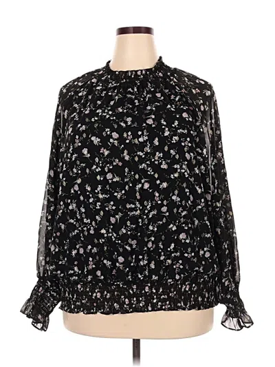 Pre-owned Ophelia Roe Long Sleeve Blouse In Black