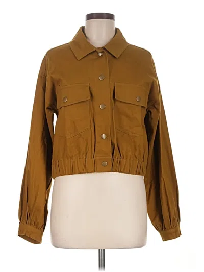 Pre-owned Ophelia Roe Long Sleeve Blouse In Brown