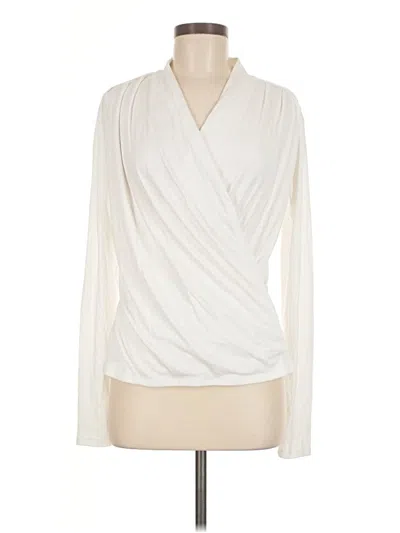 Pre-owned Ophelia Roe Long Sleeve Blouse In Ivory