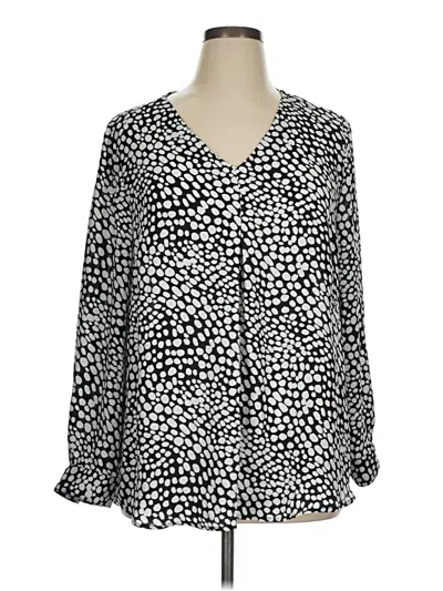 Pre-owned Ophelia Roe Long Sleeve Blouse In Silver