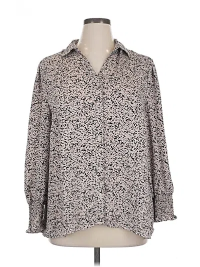 Pre-owned Ophelia Roe Long Sleeve Blouse In White