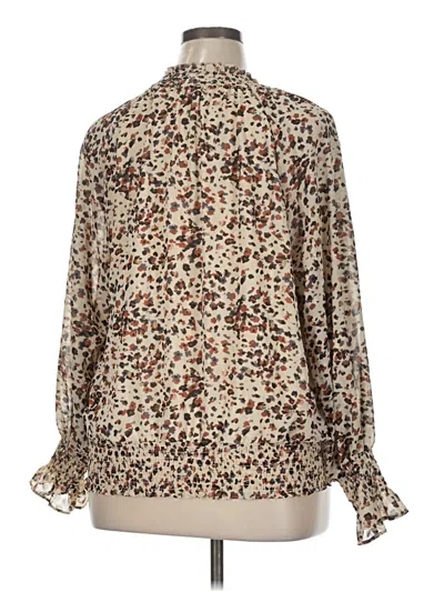 Pre-owned Ophelia Roe Long Sleeve Blouse In White