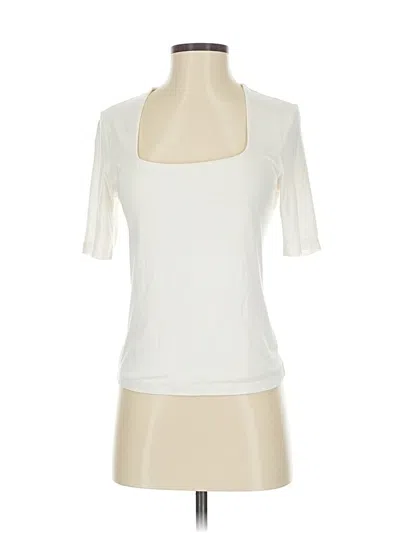 Pre-owned Ophelia Roe Short Sleeve Turtleneck In White