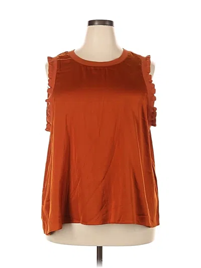 Pre-owned Ophelia Roe Sleeveless Blouse In Orange