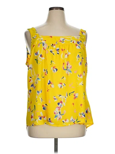Pre-owned Ophelia Roe Sleeveless Blouse In Yellow