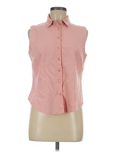 Pre-owned Ophelia Roe Sleeveless Button Down Shirt In Pink