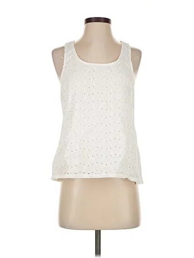Pre-owned Ophelia Roe Sleeveless Top White Halter Neckline Tops