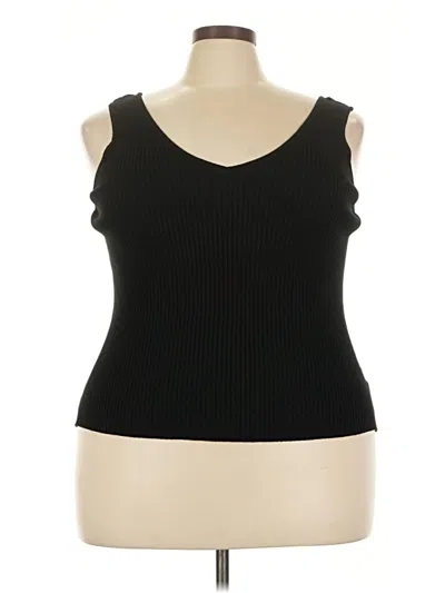 Pre-owned Ophelia Roe Tank Top Black Strapless Neckline Tops