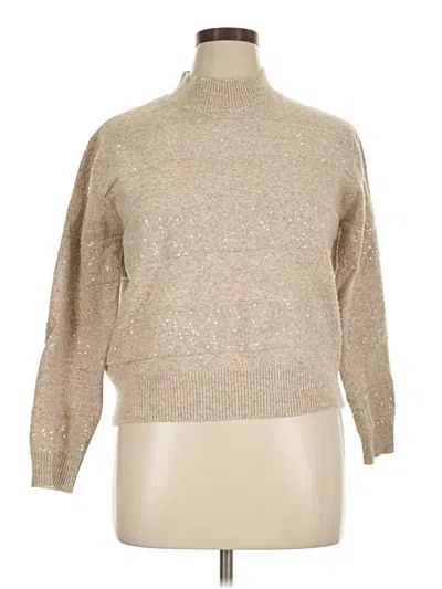 Pre-owned Ophelia Roe Turtleneck Sweater In Tan