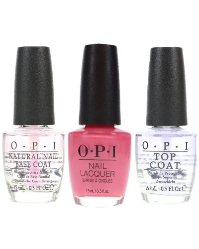 Opi 1.5oz Aphrodite's Pink Nightie Nail Polish With Top Coat & Base Coat In White