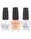 Opi Bubble Bath 0.5oz Top Coat 0.5oz & Natural Nail Strengthener 0.5oz Combo Pack