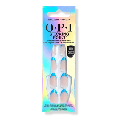 Opi Sticking Point Press On Nails - Parlez Blue Francais?