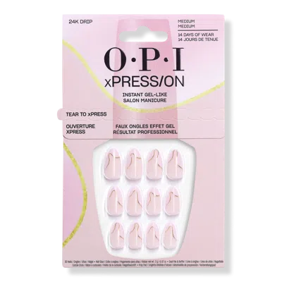 Opi Xpress/on 24k Drip Press On Nails In Pink