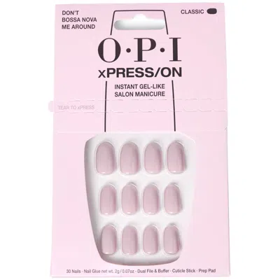 Opi Xpress/on Nude Press On Nails Gel-like Salon Manicure - Don't Bossa Nova Me Around In Pink