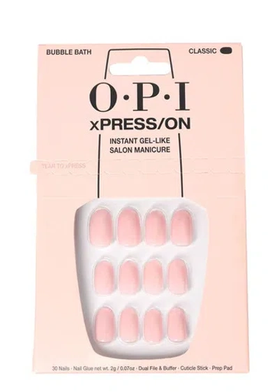 Opi Xpress/on Press On Nails Bubble Bath In White