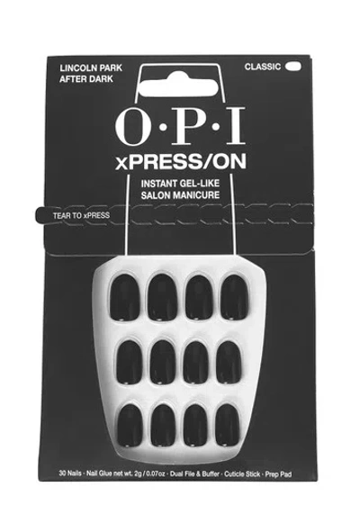 Opi Xpress/on Press On Nails Lincoln Park After Dark In White