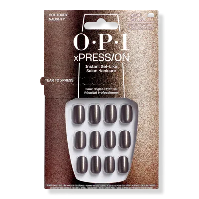 Opi Xpress/on Short Solid Color Press On Nails - Hot Toddy Naughty