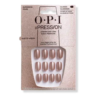 Opi Xpress/on Short Solid Color Press On Nails - Supernova ​pearl