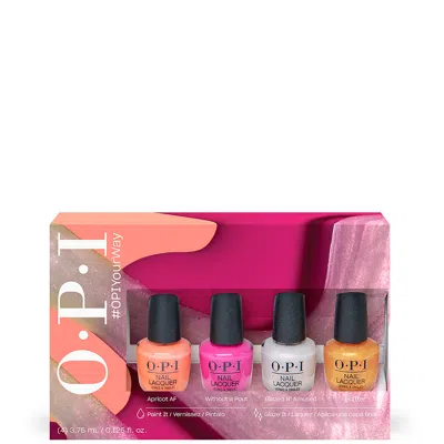 Opi Your Way Long Lasting Luxury Nail Varnish 4 Piece Mini-pack 4 X 3.75ml In White