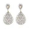 Opium Jewels Women's Black Diamond Rose Cut Jali Stud Earrings