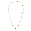 Opium Jewels Women's Blue / Grey / Gold Short Chain Necklace - Labradorite