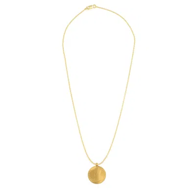 Opium Jewels Women's Gold Chain Necklace With Vintage Rupee Coin