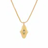Opium Jewels Women's Gold / Green Birthstone Hamsa Necklace In Peridot - August