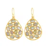 Opium Jewels Women's Gold / Grey Monsoon Jali Drops - Labradorite In Multi