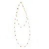 Opium Jewels Women's Gold Long Chain Necklace - Tourmalines