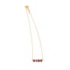 Opium Jewels Women's Gold / Pink / Purple Kundan Pink Tourmaline Chain Necklace