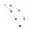 Opium Jewels Women's Gold / Red Chain Bracelet With Rubies