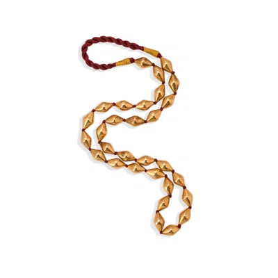 Opium Jewels Women's Gold / Red Dholki Necklace In Gold/red