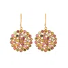 Opium Jewels Women's Gold Starburst Drops - Tourmaline In Gold