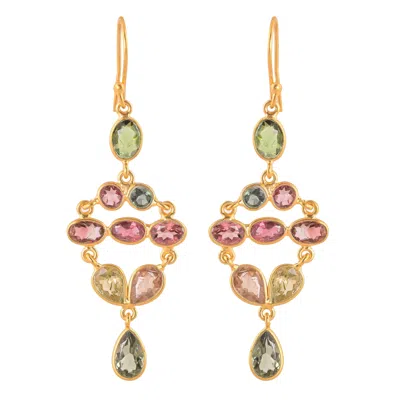 Opium Jewels Women's Gold Tara Tourmaline Earrings