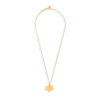 Opium Jewels Women's Gold / White Gold Water Lotus Necklace With Moonstone In Gold/white