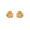 Opium Jewels Women's Gold / Yellow / Orange Lotus Studs - Citrine