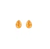 Opium Jewels Women's Gold / Yellow / Orange Tiny Teardrop Studs In Citrine